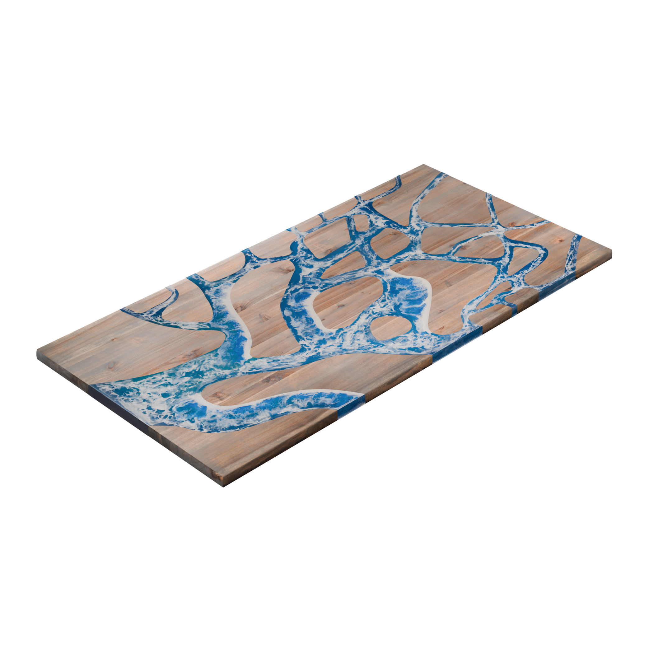 72" x 38" Artisan Epoxy Resin Table