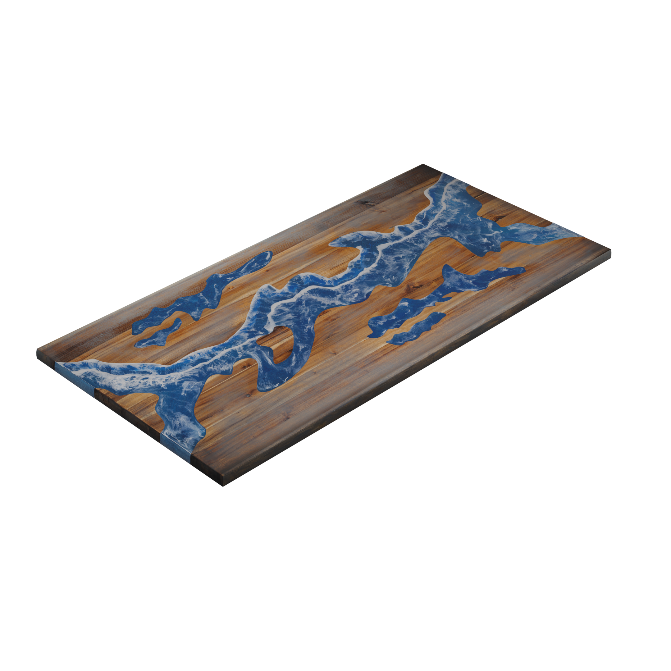 72" x 38" Artisan Epoxy Resin Table