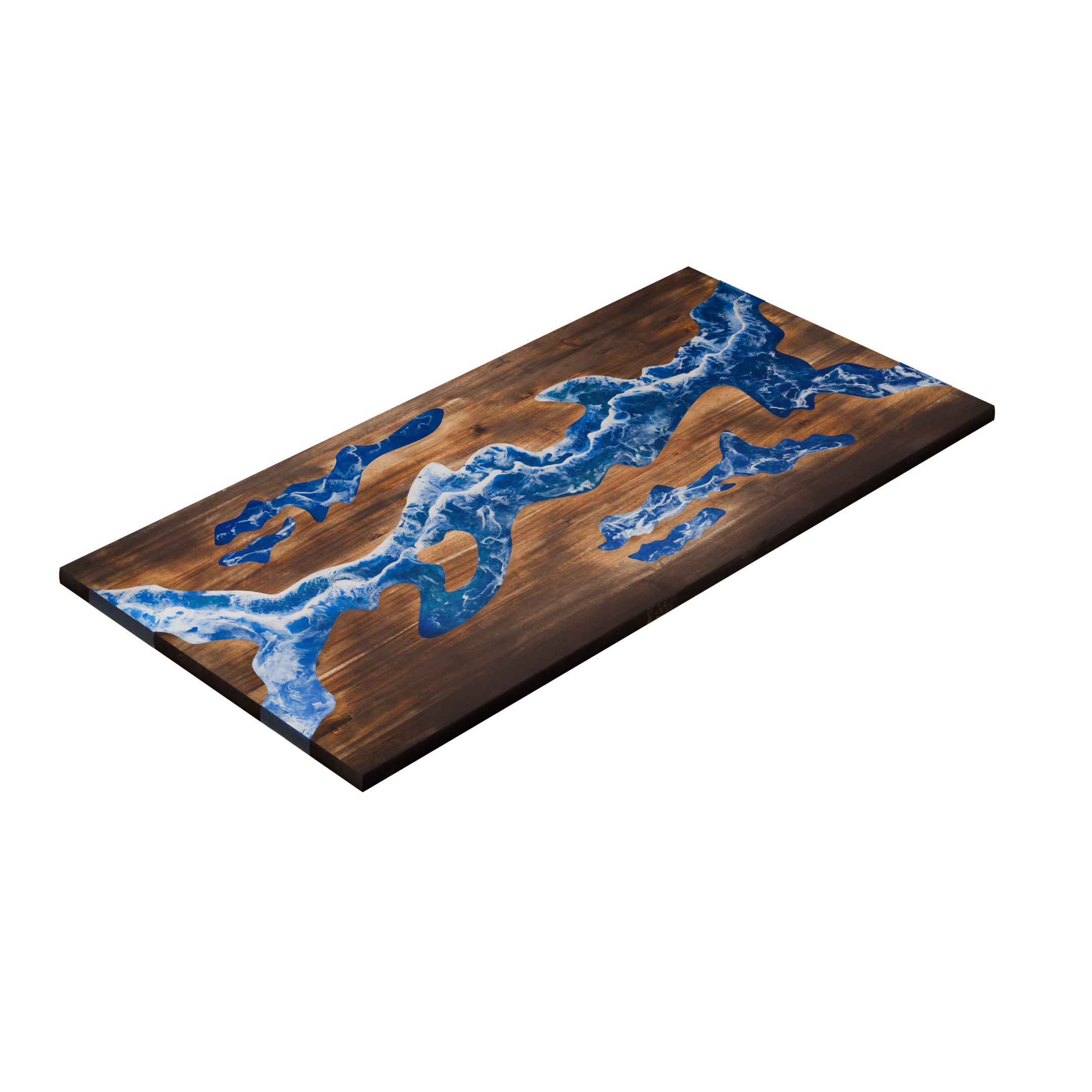 72" x 38" Artisan Epoxy Resin Table