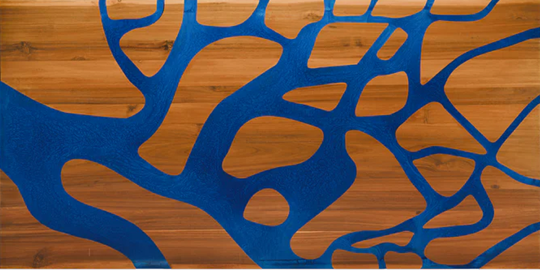 72" x 38" Artisan Epoxy Resin Table