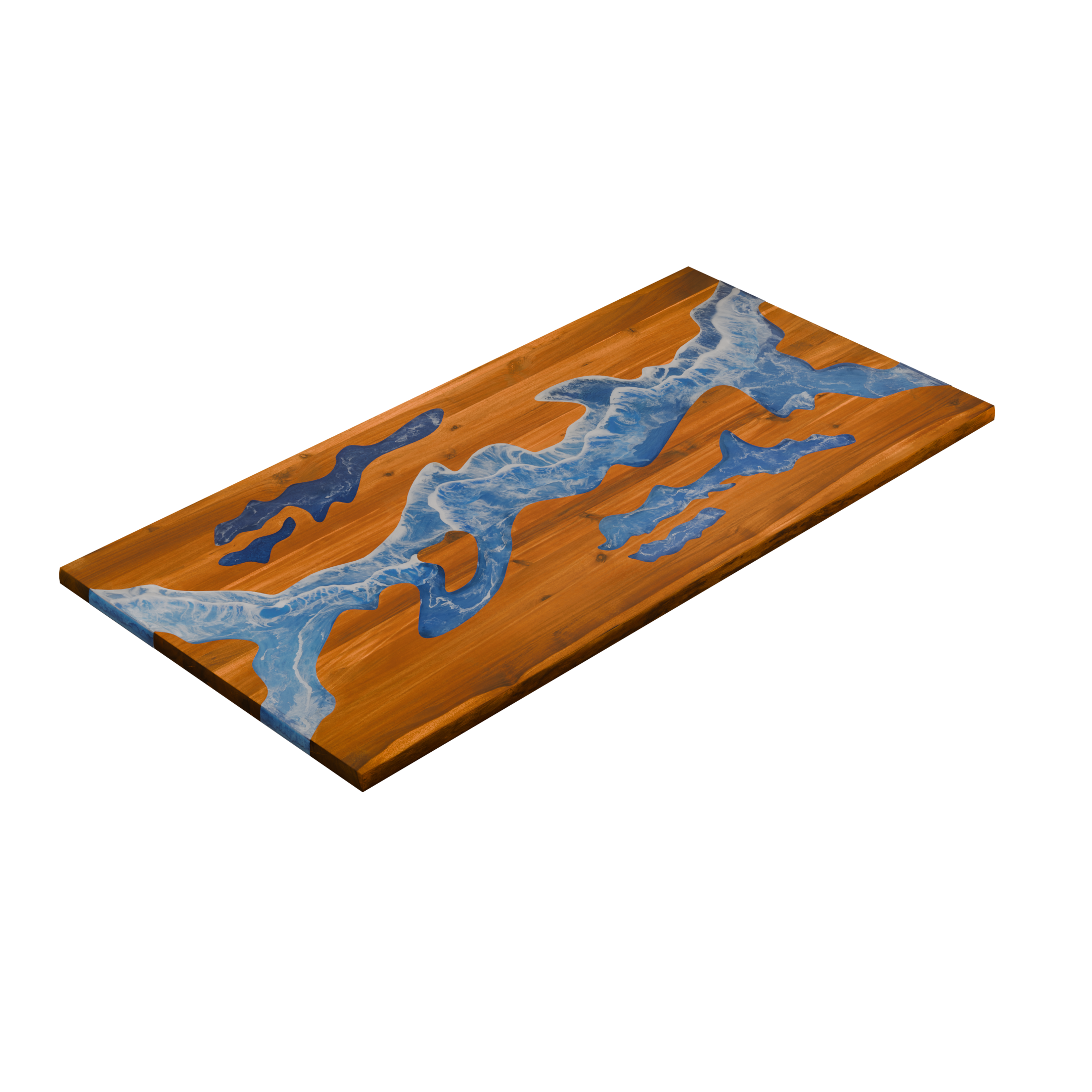 72" x 38" Artisan Epoxy Resin Table